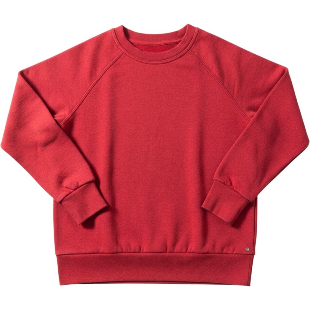 Prana Cozy Up Sweatshirt Red Hemp Blend Raglan Sleeve Pullover Size Small